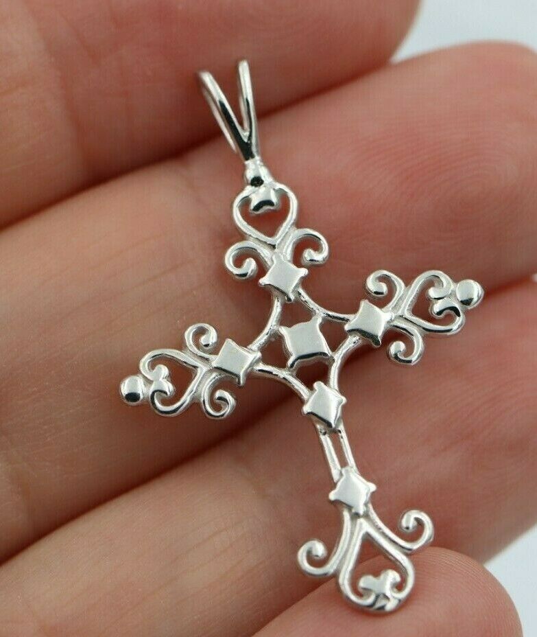 Kaedesigns New Genuine 9ct 9K Yellow, Rose or White Gold Fancy Celtic Cross Pendant