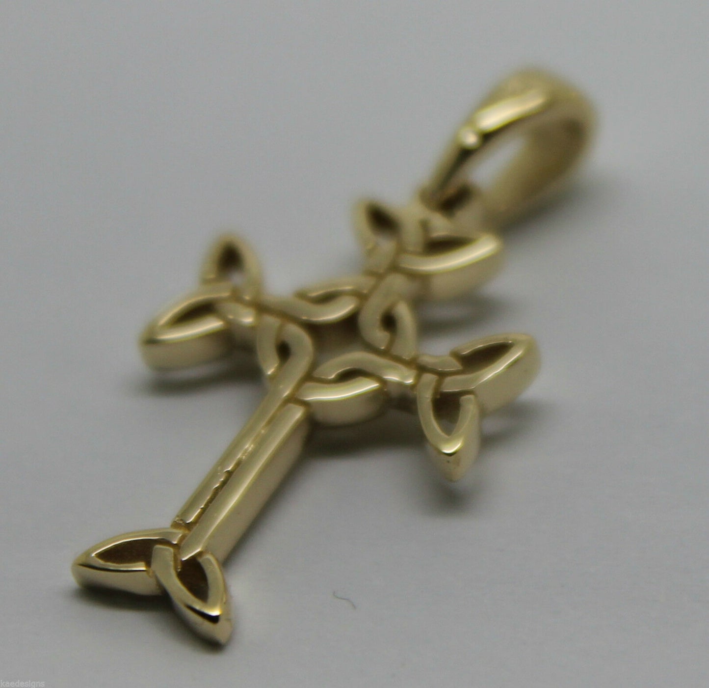 Genuine New Small 9ct Yellow Or Rose Or White Gold Celtic Cross Pendant