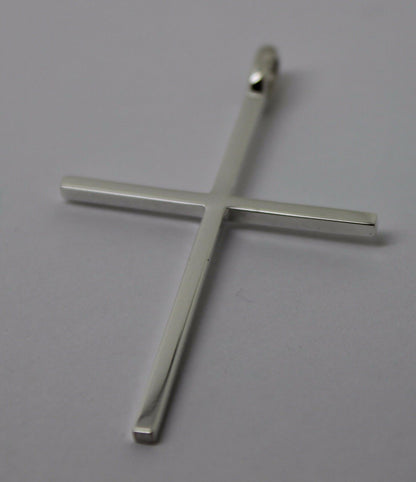 Kaedesigns, Genuine Solid New Sterling Silver Thin Large Plain Cross Pendant