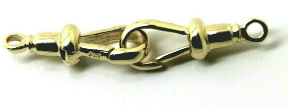 2 X 9ct Solid Yellow Gold 375 Albert Swivel Clasp 19mm *Free Post In Oz