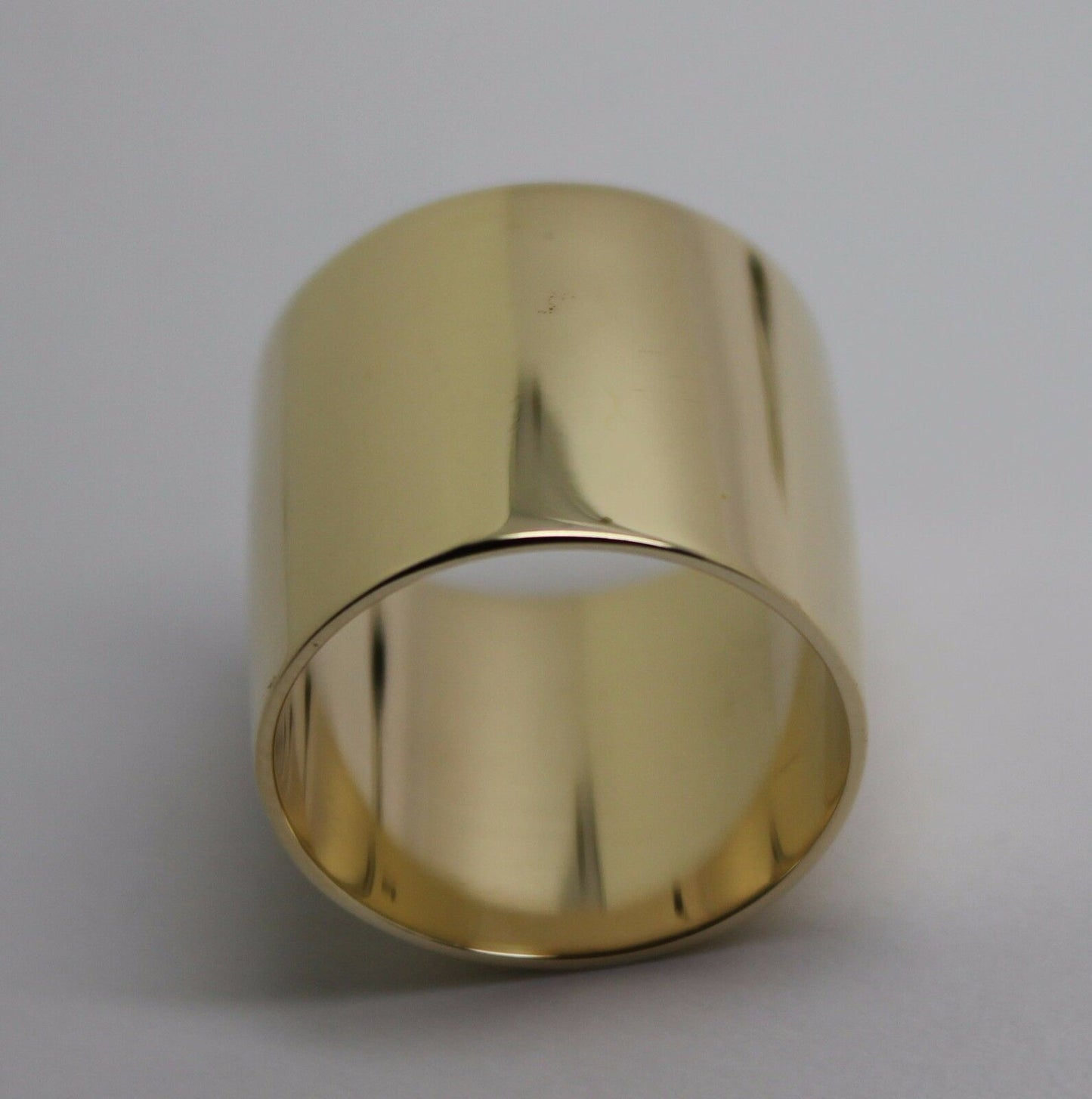 Size M / 6  Huge Genuine 9K 9ct Yellow, Rose or White Gold Full Solid 16mm Extra Wide Band Ring