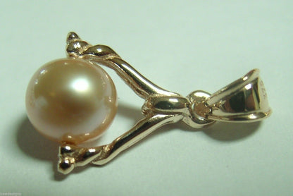 Kaedesigns New 9kt 9ct Yellow, Rose or White Gold 7mm White Pearl Ball Pendant