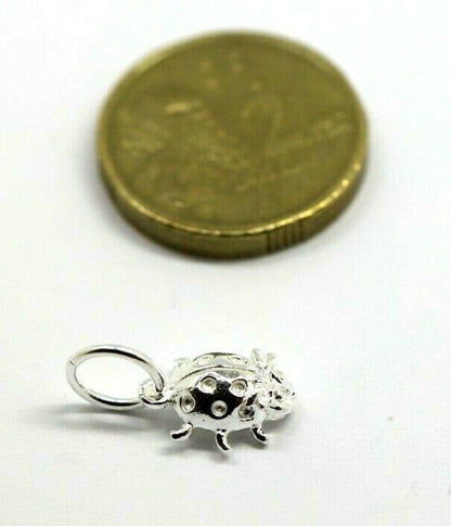 Kaedesigns New Sterling Silver Solid Ladybird Beetle Pendant / Charm