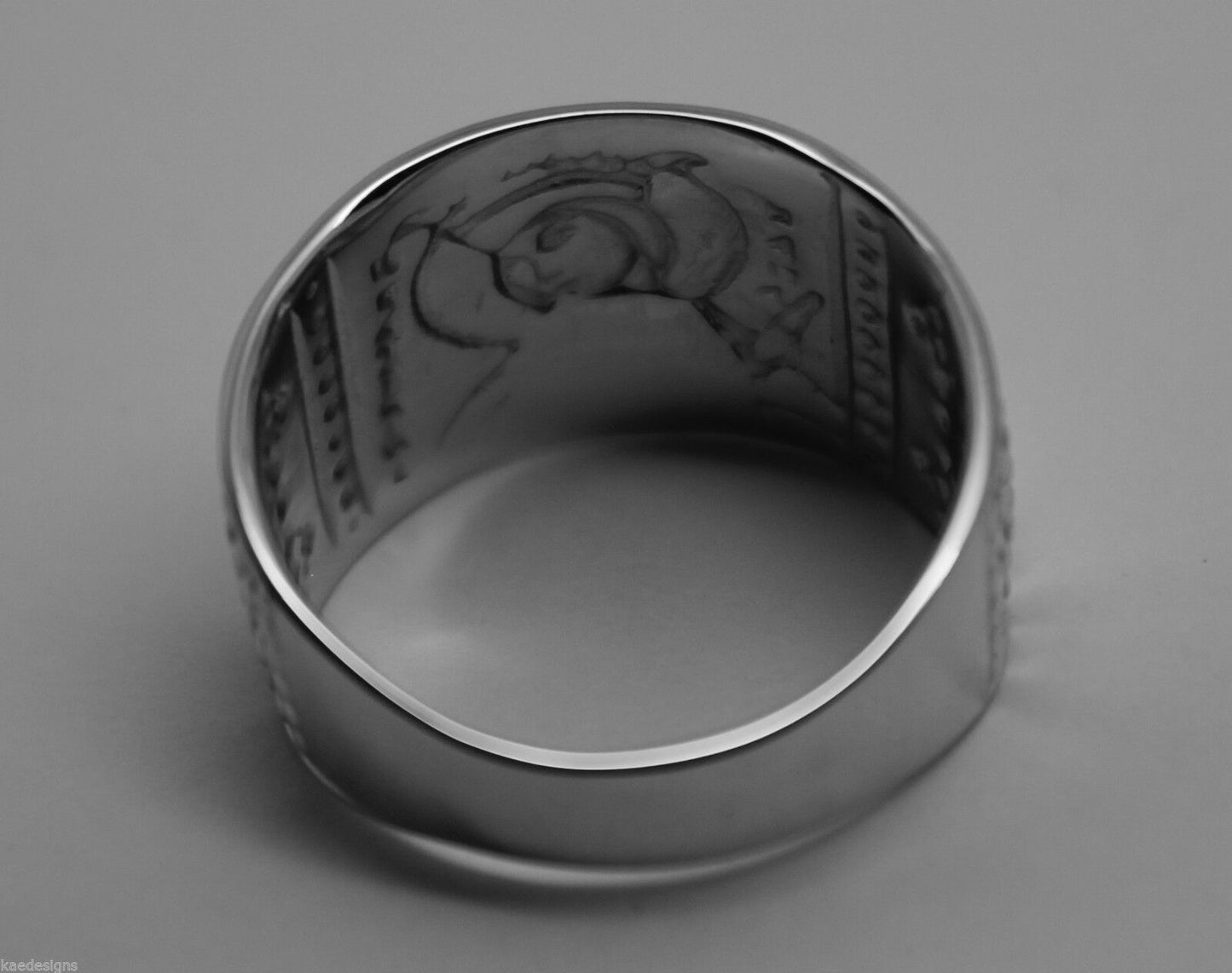 Kaedesigns, Genuine Heavy Solid Sterling Silver 925 St Saint Catherine Ring - Choose your size