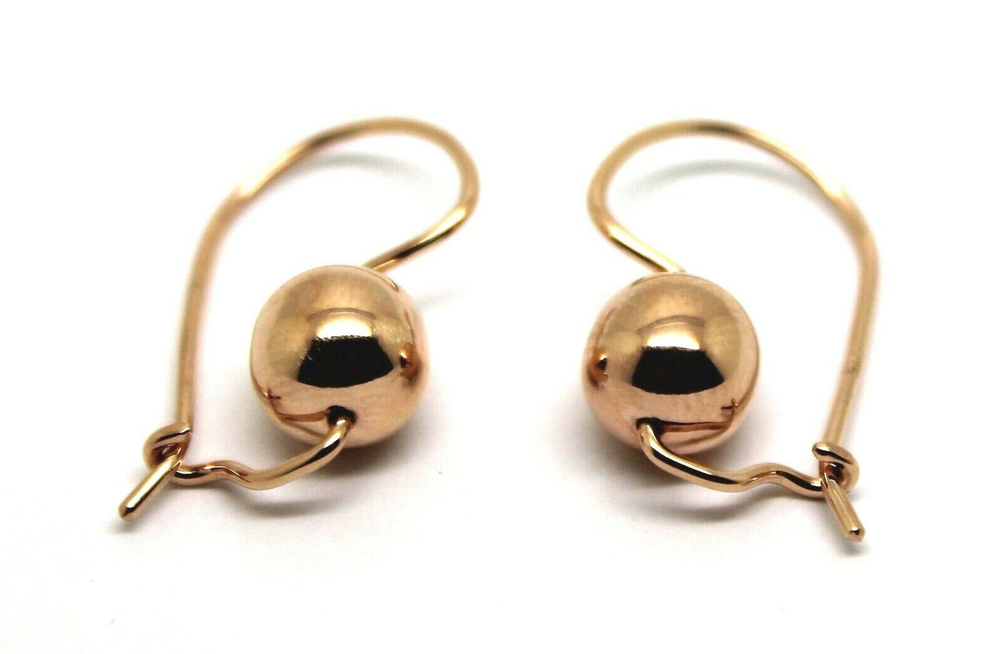 Kaedesigns New Genuine 9ct Yellow, Rose or White Gold 8mm Plain Ball Drop Earrings