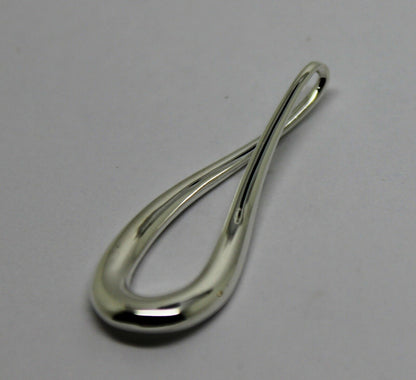 Genuine Sterling Silver 925 Medium or Large Solid Teardrop Pendant