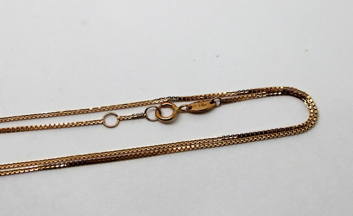 Genuine 750 18k 18ct Rose Gold Kerb Curb Chain 44cm 2.1g