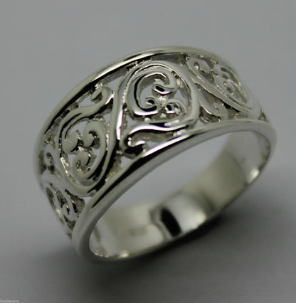 Kaedesigns, New Genuine Sterling Silver 925 Filigree Swirl Ring * Choose your size