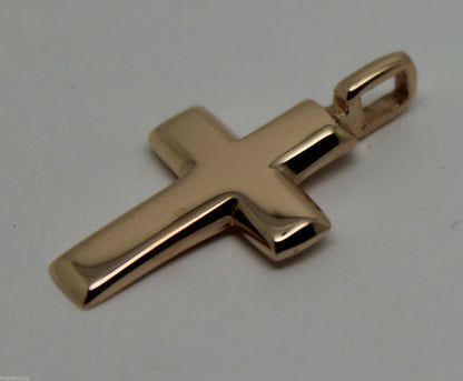 Kaedesigns, Genuine New 9ct 9K 375 Yellow, Rose or White Gold Plain Cross Pendant 285