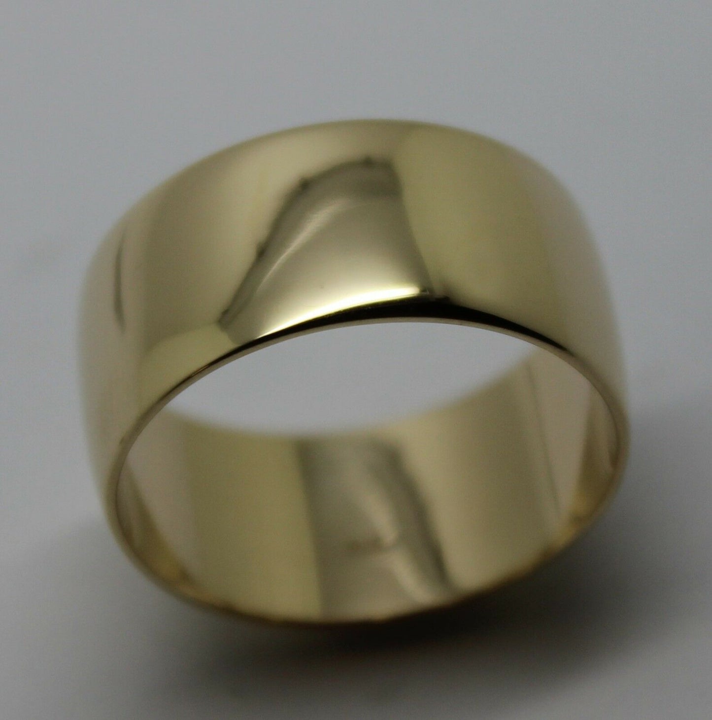 Genuine New Size W Genuine 9K 9ct Yellow Gold Full Solid 10mm Wide Band Ring