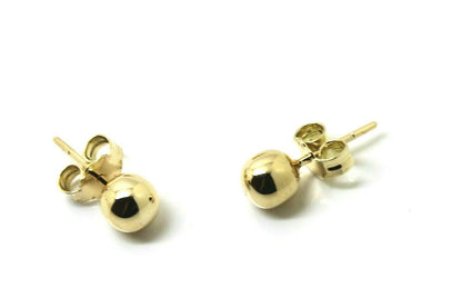 New Genuine 18ct Yellow, Rose or White Gold 6mm Stud Ball Earring