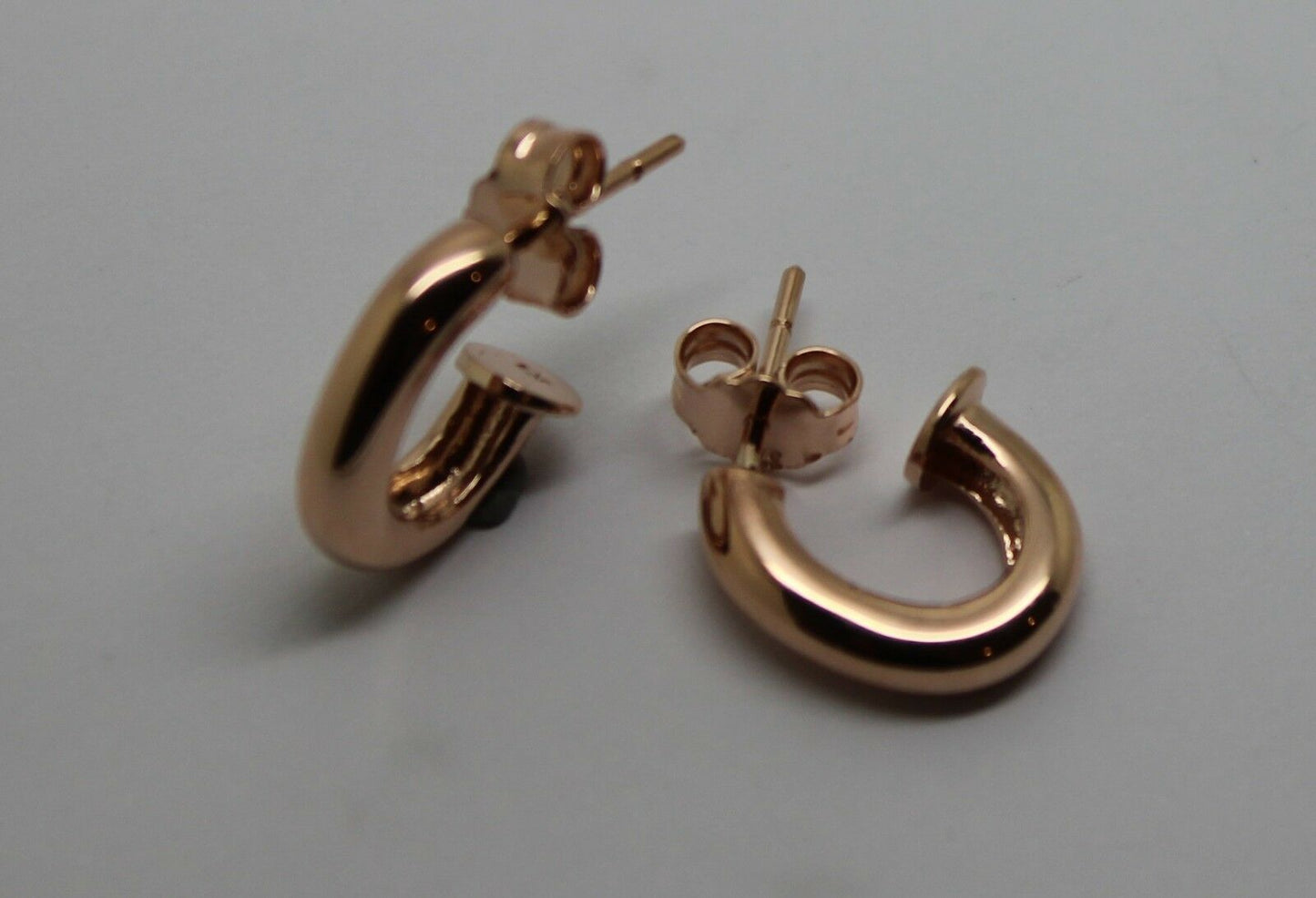 Genuine 375 9ct 9K Yellow, Rose or White Gold C Stud Earrings