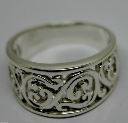 Kaedesigns, New Genuine Sterling Silver 925 Filigree Swirl Ring * Choose your size