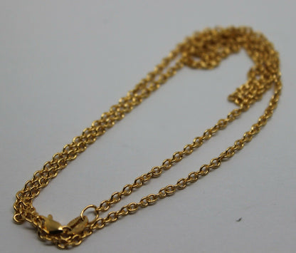 Genuine 9ct Yellow Gold Belcher Chain Necklace 50cm 2.8 grams