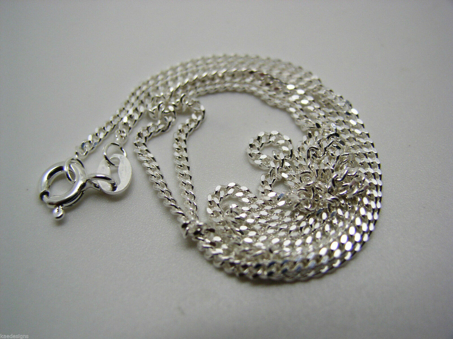 Sterling Silver Diamond Cut Curb Chain 4.04 grams 50cm