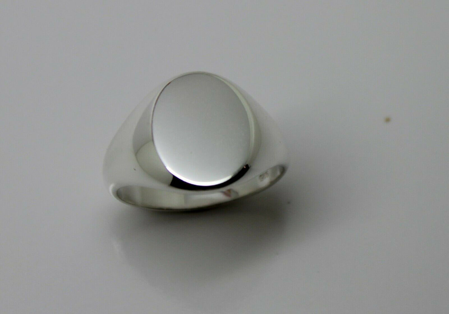 Genuine Size M Sterling Silver 925 Solid Heavy Signet Ring