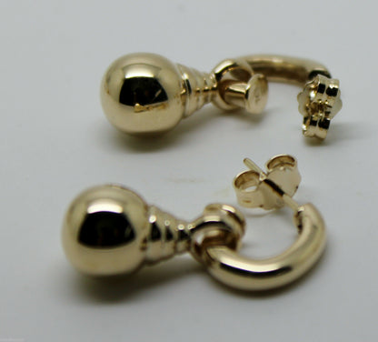 Kaedesigns, New Genuine 9ct Yellow, Rose or White Gold Ball 10mm Euro Ball Stud Earrings