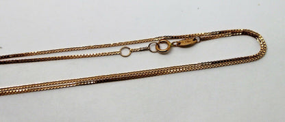 Genuine 750 18k 18ct Rose Gold Kerb Curb Chain 44cm 2.1g