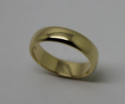 Size T - Custom Made 18ct 18kt Yellow Gold 4.5mm Wide Wedding Band