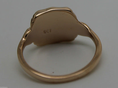 Kaedesigns, Genuine Solid 9ct 9kt Genuine Solid Yellow, Rose or White Gold Signet Ring in your size