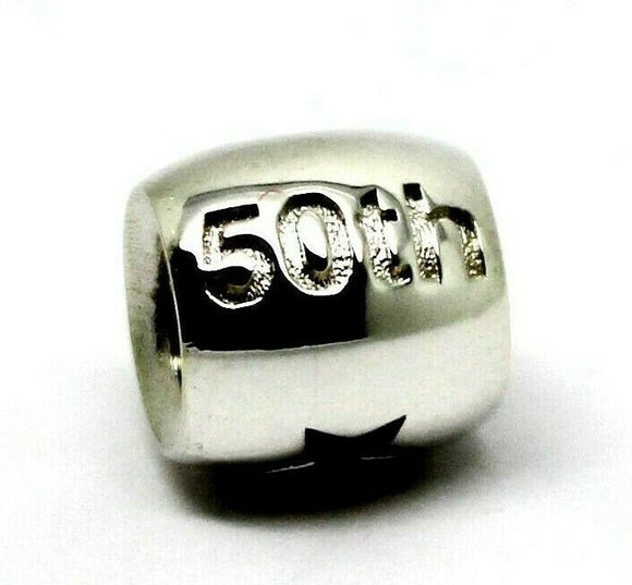 Sterling Silver 50th Or 60th Or 70th Birthday / Anniversary Charm Bead Charm Bracelet