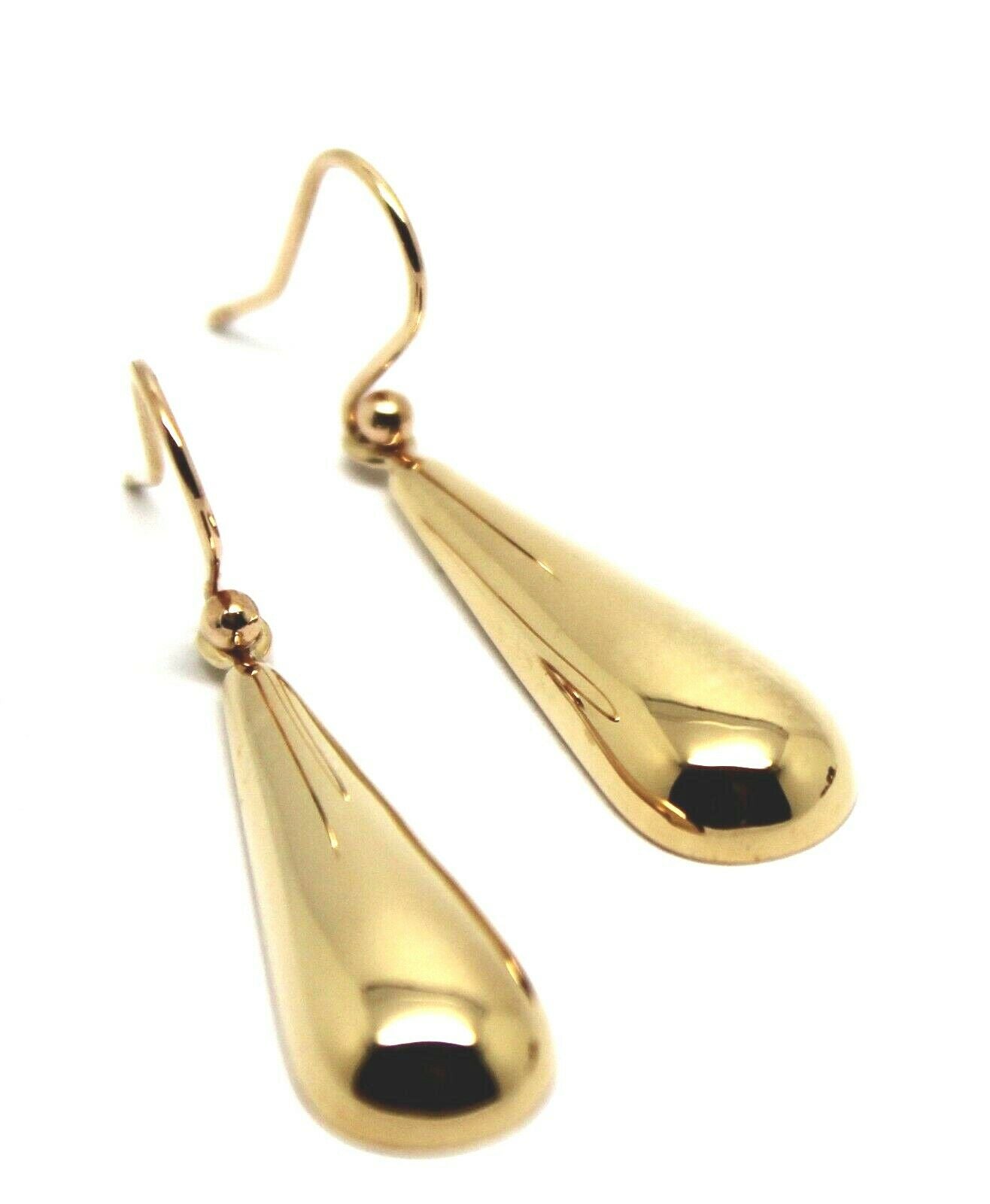 Kaedesigns Genuine 9ct 9kt Solid Yellow, Rose or White Gold Half Teardrop Hook Earrings