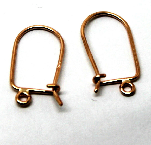 Genuine New 9ct 9kt Yellow, Rose or White Gold 20mm X 11mm Hooks