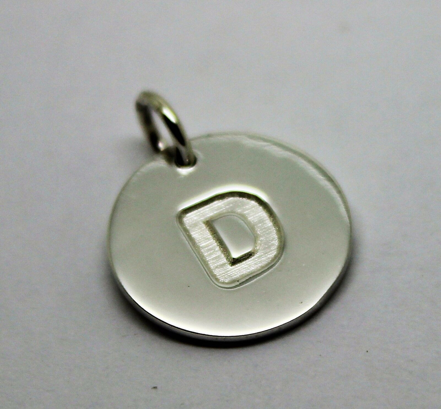 Kaedesigns, Genuine Solid Sterling Silver Initial Pendant - All Letter Available