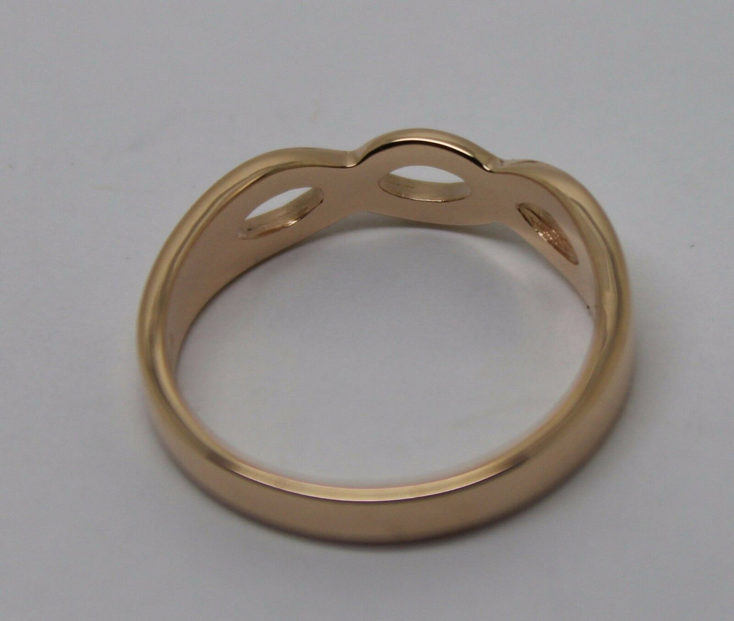 Genuine 9ct Yellow or Rose or White Gold or Sterling Silver Infinity Love Ring