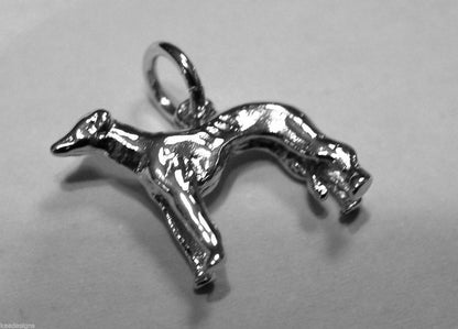 Kaedesigns 3D Genuine Sterling Silver 925 Greyhound Dog Charm / Pendant