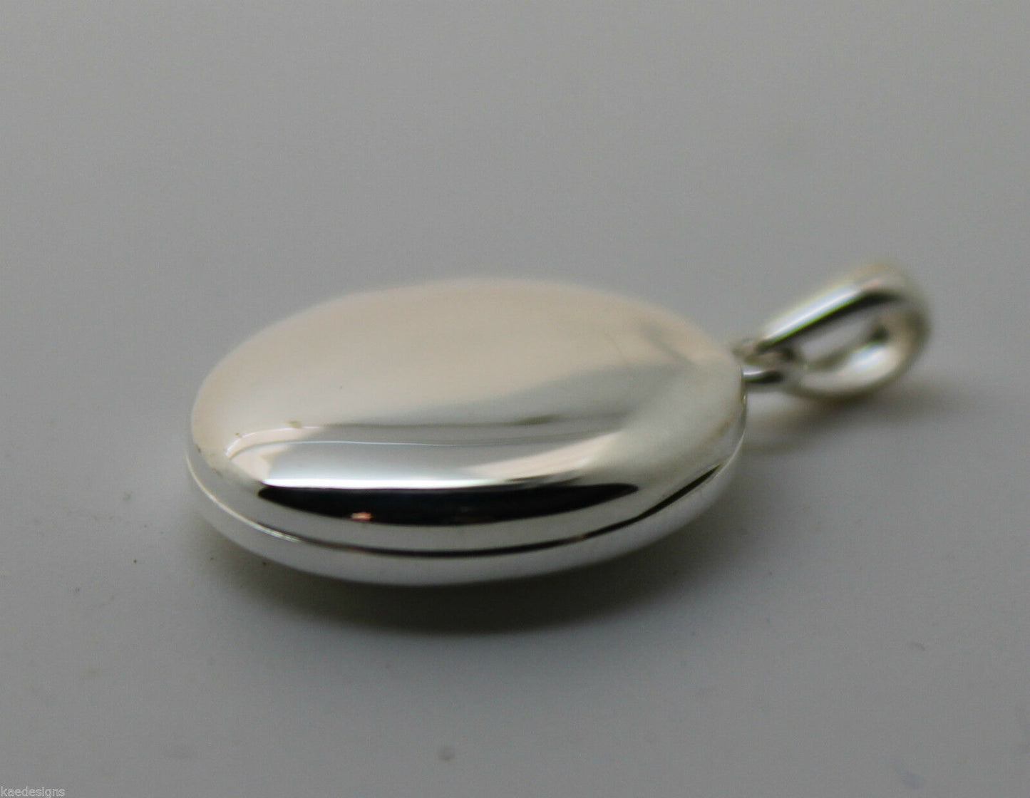 Genuine Sterling Silver Oval Locket Pendant With 2 Photos