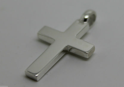 Kaedesigns Full Solid New Sterling Silver 925 Plain Cross Pendant