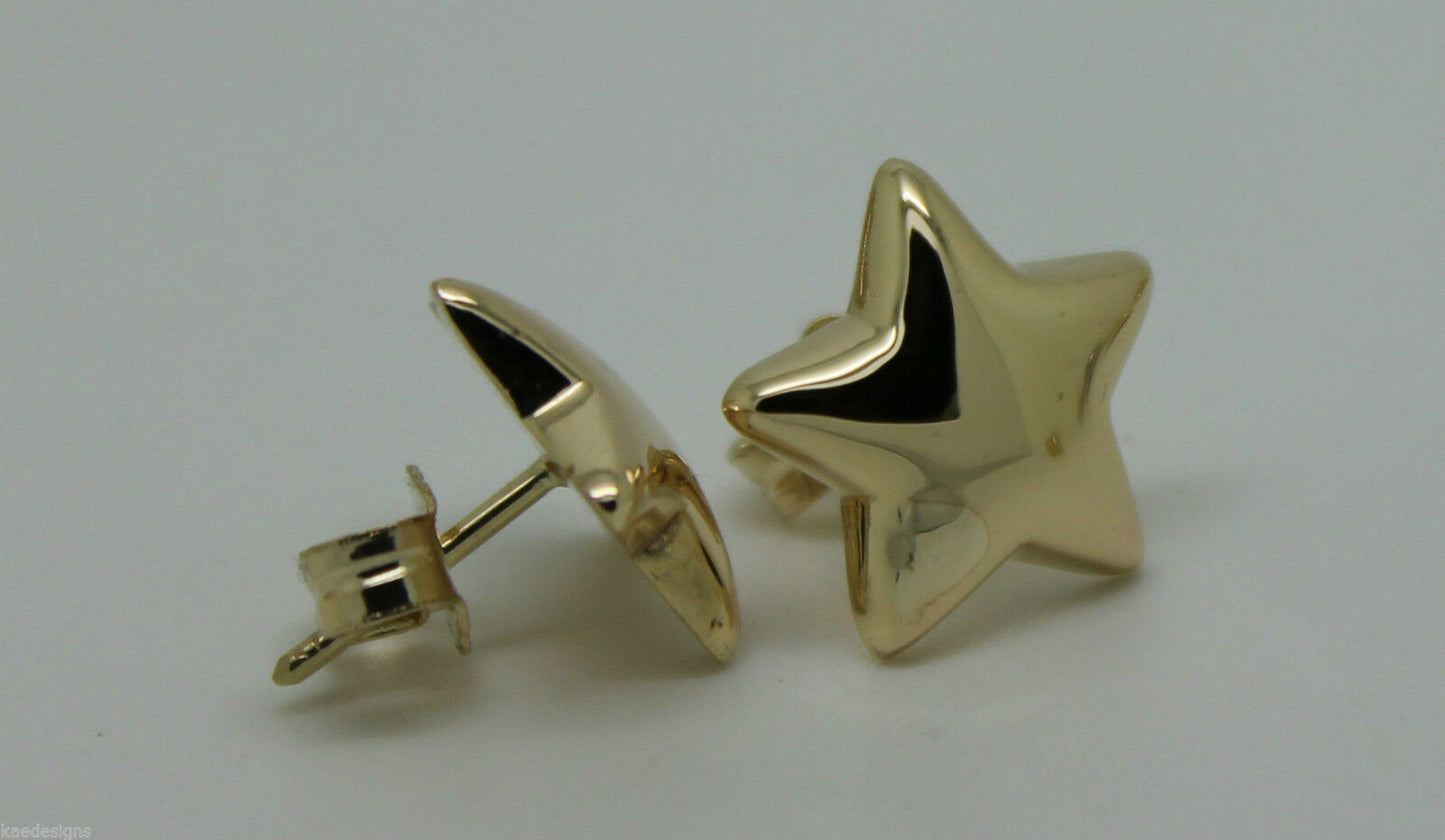 Kaedesigns, 9ct Yellow Or White Or Rose Gold Bubble Drop Star Stud Earrings