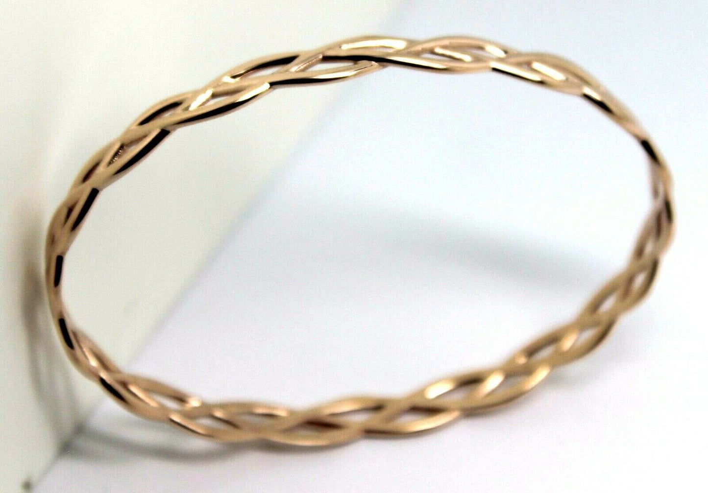 Kaedesigns New Genuine 9ct Yellow, Rose or White Gold Celtic Knot Oval Bangle 7.1cm X 6cm