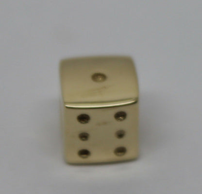 Kaedesigns Genuine New 9ct Yellow or Rose or White Gold or Silver Dice Bead Charm for bracelet