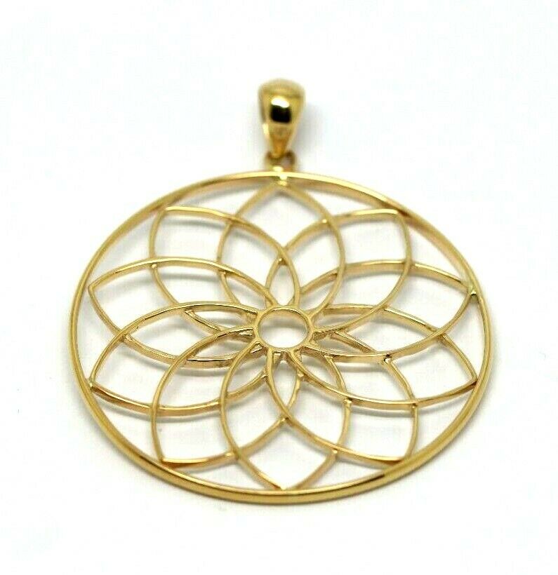 Genuine 9k 9ct Yellow, Rose or White Gold Flower of Life Pendant