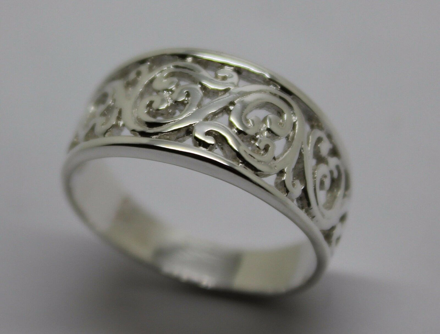 Kaedesigns, New Genuine Sterling Silver 925 Filigree Swirl Ring * Choose your size