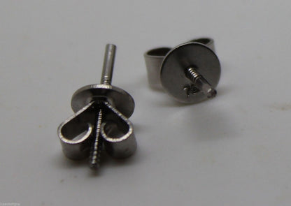 Kaedesigns 18ct or 9ct Yellow or White Gold Threaded Post & Butterfly (1 pair)