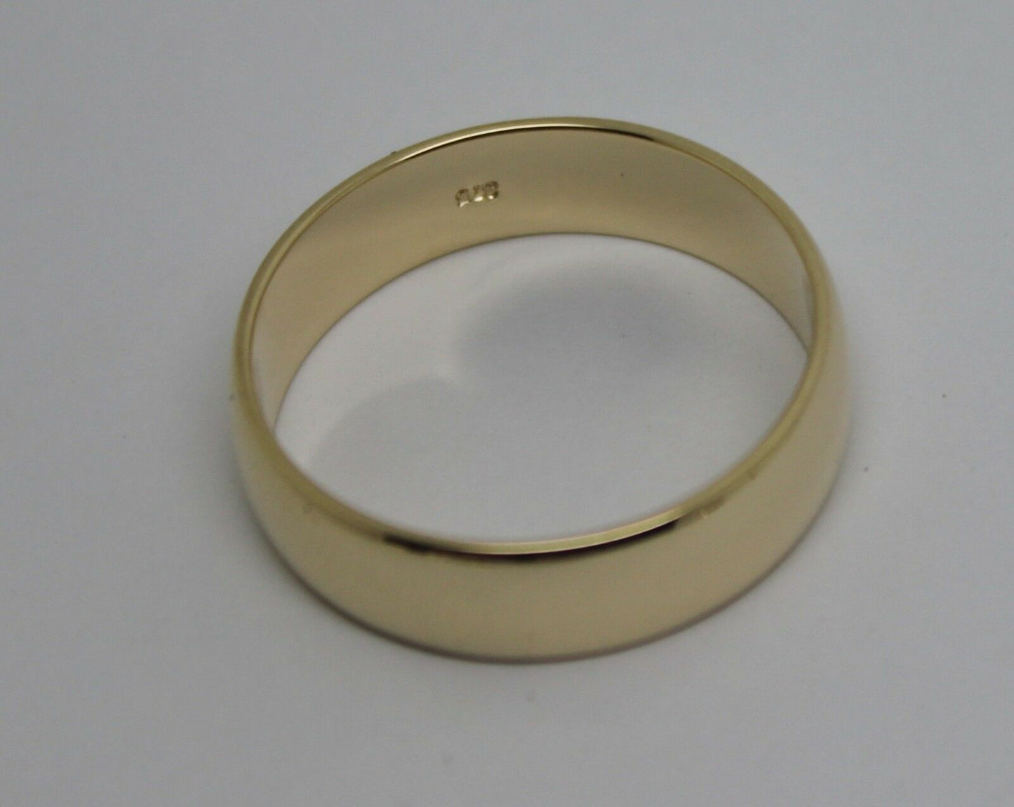 6mm Genuine Solid 9ct 9k Yellow Gold Wedding Band Ring Size N/7 To Z+4/15