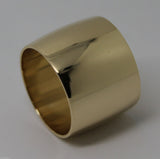 16mm Genuine Solid 9ct Rose or Yellow or White Gold 375 Wide Band Ring Size Q