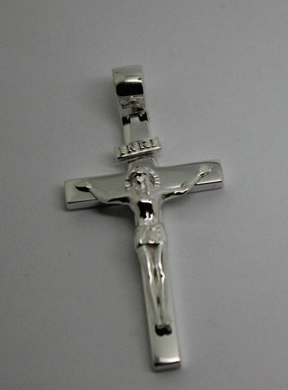 Genuine Sterling Silver 925 Solid Heavy Crucifix Cross Pendant