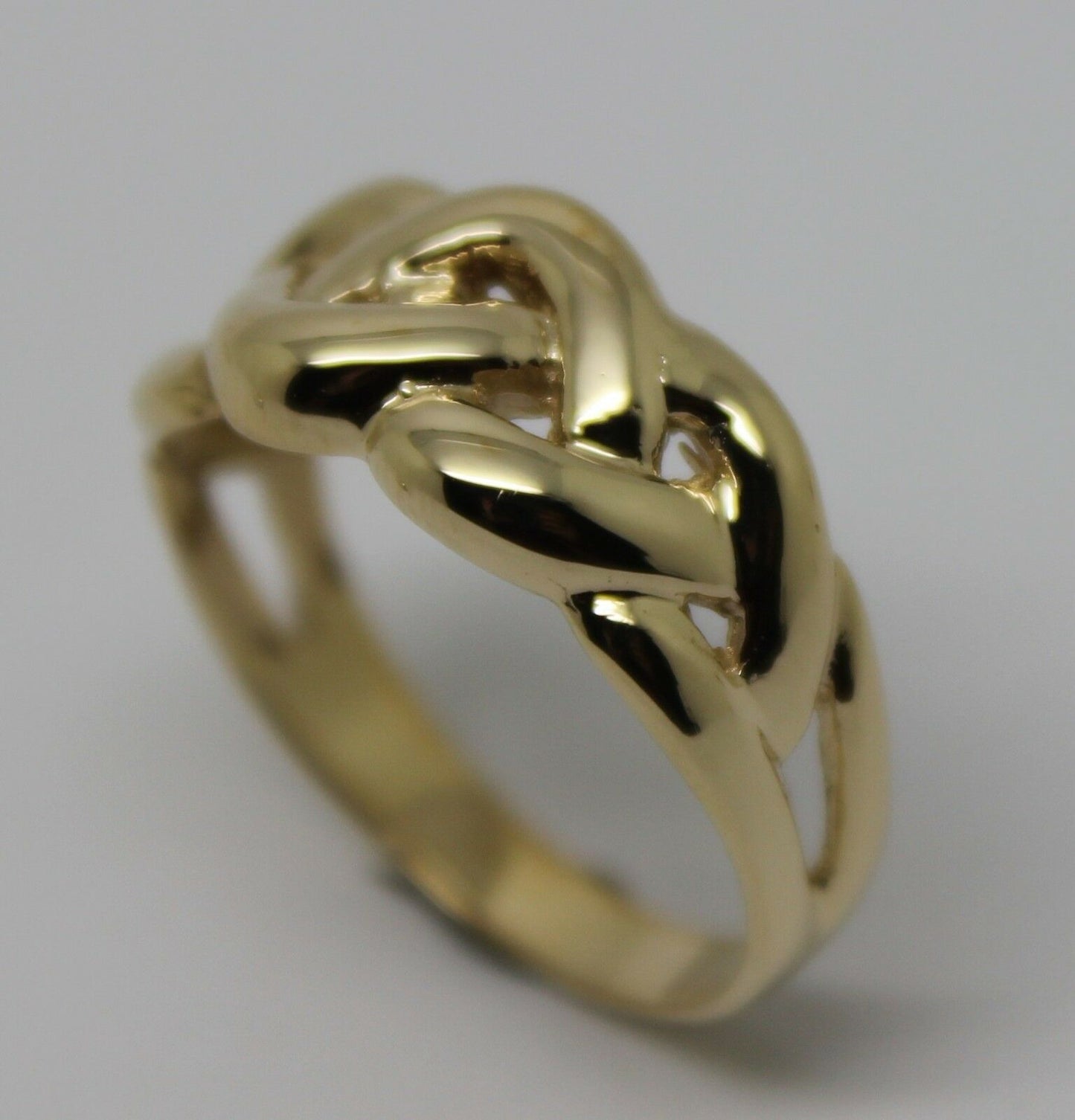 Genuine Solid 9ct White Or Rose Or Yellow Gold Celtic Knot Ring Choose Size