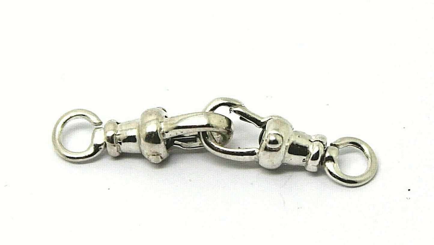 Genuine 2 X  Sterling Silver Albert Swivel Clasp 15mm