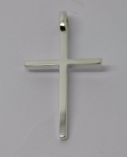 Kaedesigns, Genuine Solid New Sterling Silver Thin Medium Plain Cross Pendant