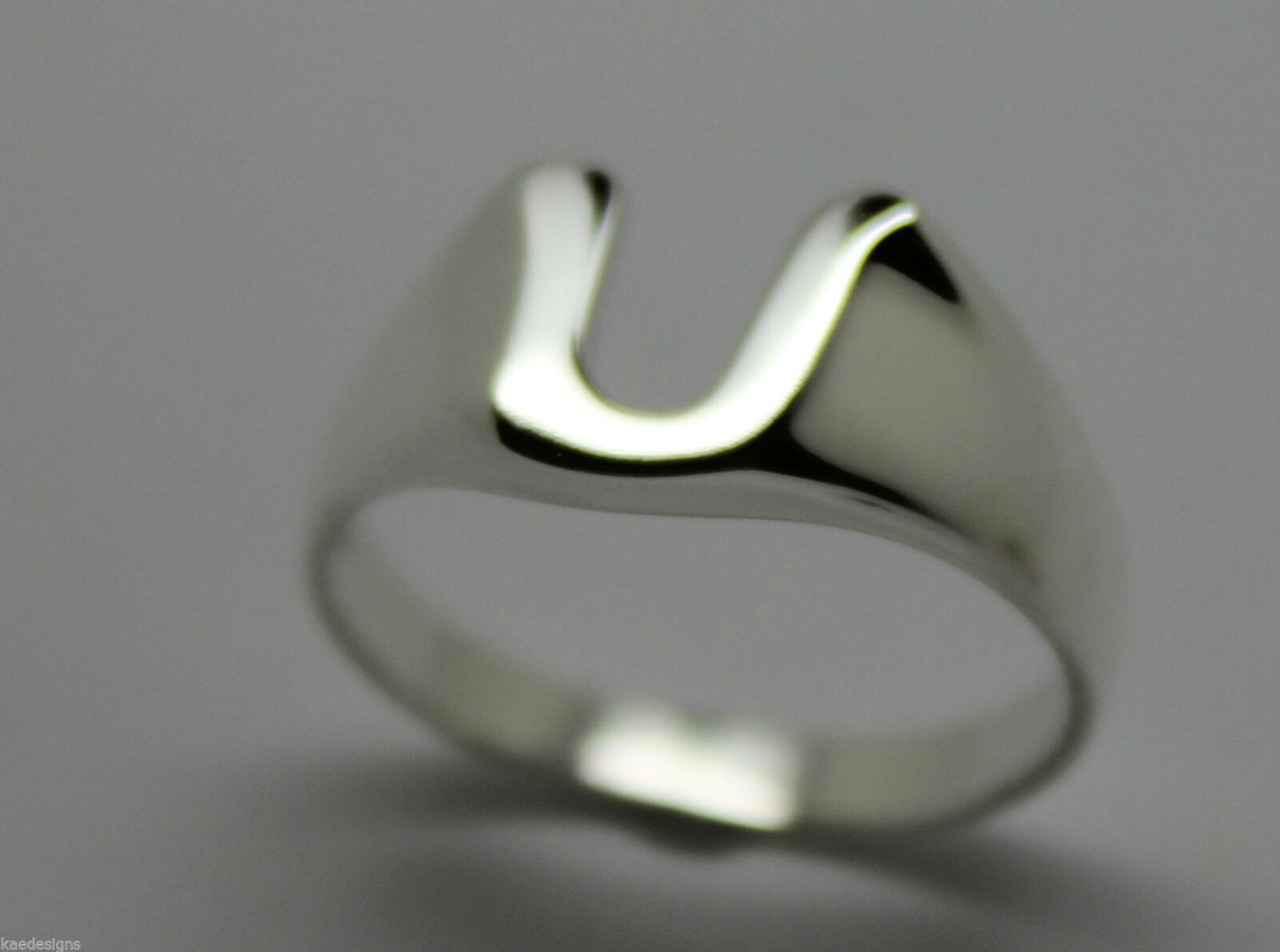 Kaedesigns, Genuine 9ct 9k Solid Yellow Or Rose Or White Gold 375 Large Initial Ring U