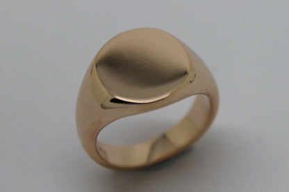 Genuine Heavy 375 Solid 9ct White Or Rose Or Yellow Gold Oval Signet Ring Size N to X