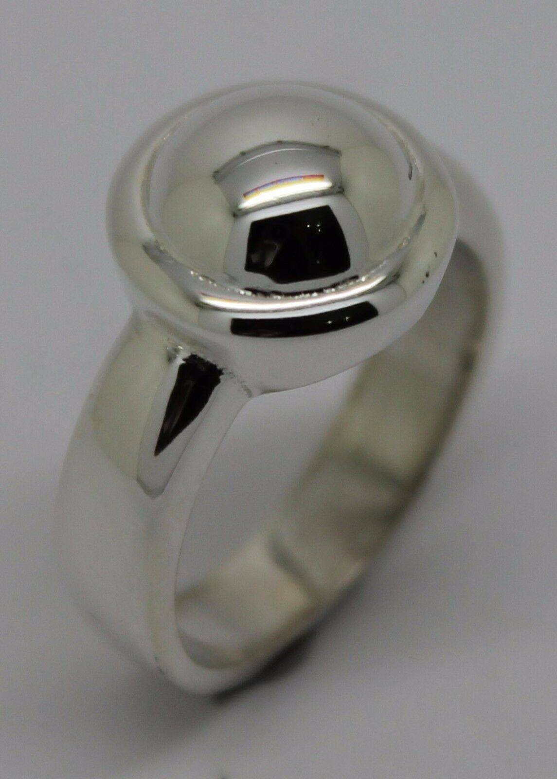 Size J Kaedesigns New Genuine Ring Heavy New Sterling Silver 925 Half Ball Ring