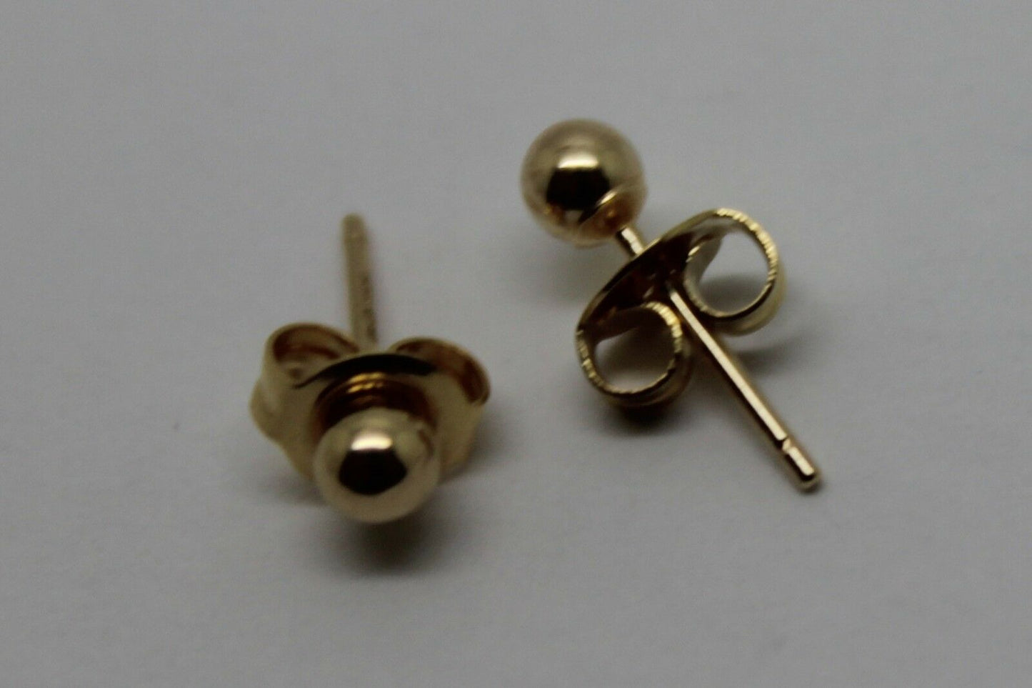 Kaedesigns, Genuine 14ct Yellow Gold 3mm Stud Ball Earrings