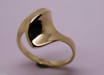 Size L - Kaedesigns, New Genuine Solid 9ct 9kt 375 Yellow, Rose or White Gold Fancy Dome Ring 230