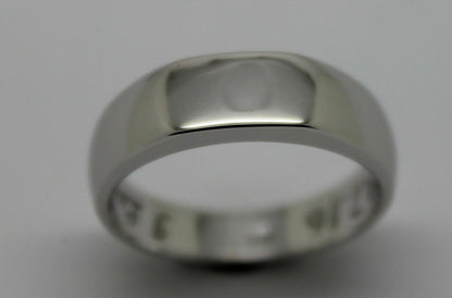 Size T New Heavy Solid 9ct 9k White Gold Wedding Band Ring, Free Engraving